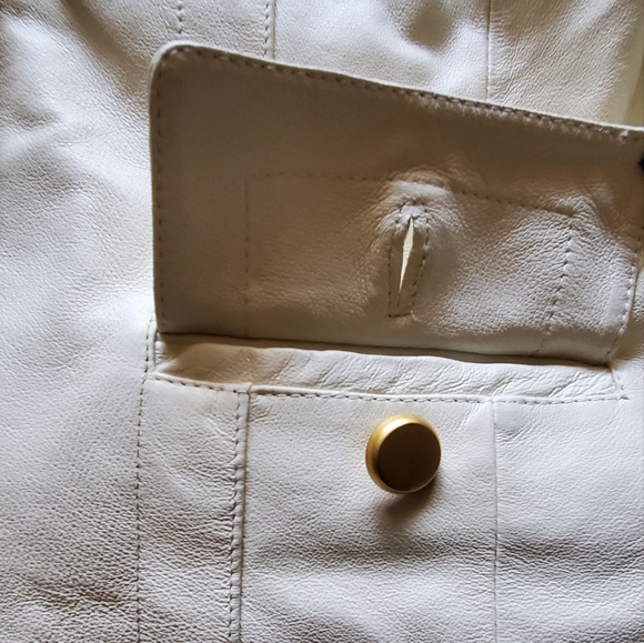 Vintage Terry Lewis White Leather Blazer S - Picture 7 of 14